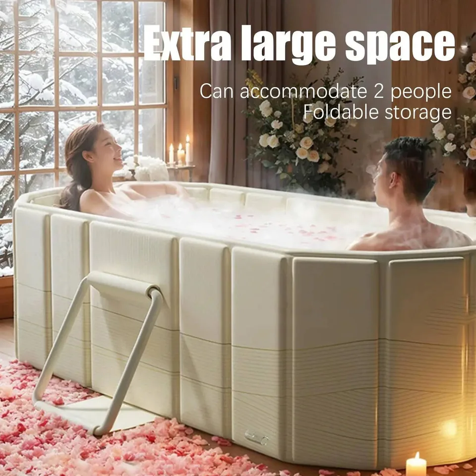Foldable Bathtub Portable Baby Bath Tub Large Insulation Hot Tub For Baby Adult Sweat Steaming Foot Spa Bath Bucket Bathtubs