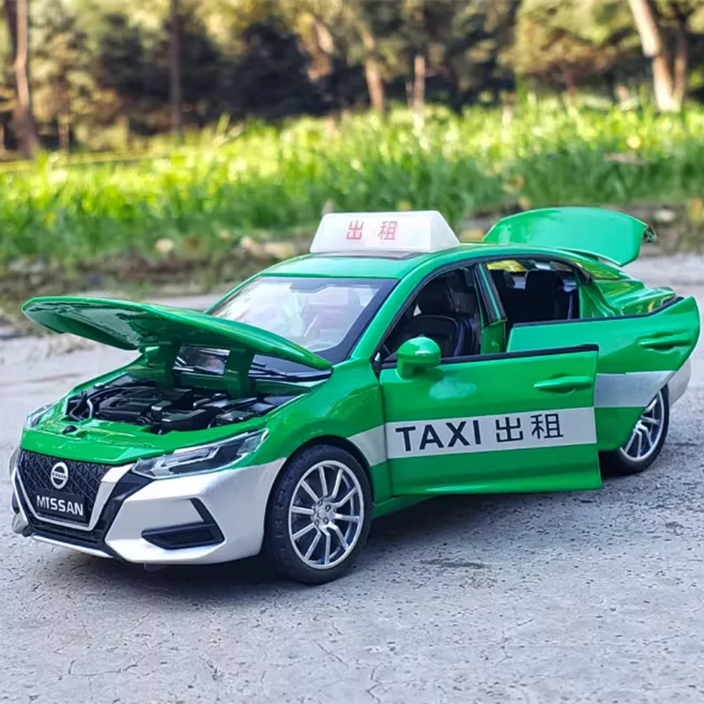 1:32 sylphy miniatura táxi carro modelo brinquedos gtr34 carros esportivos liga diecast 6 portas abertas puxar para trás som luz presentes para crianças