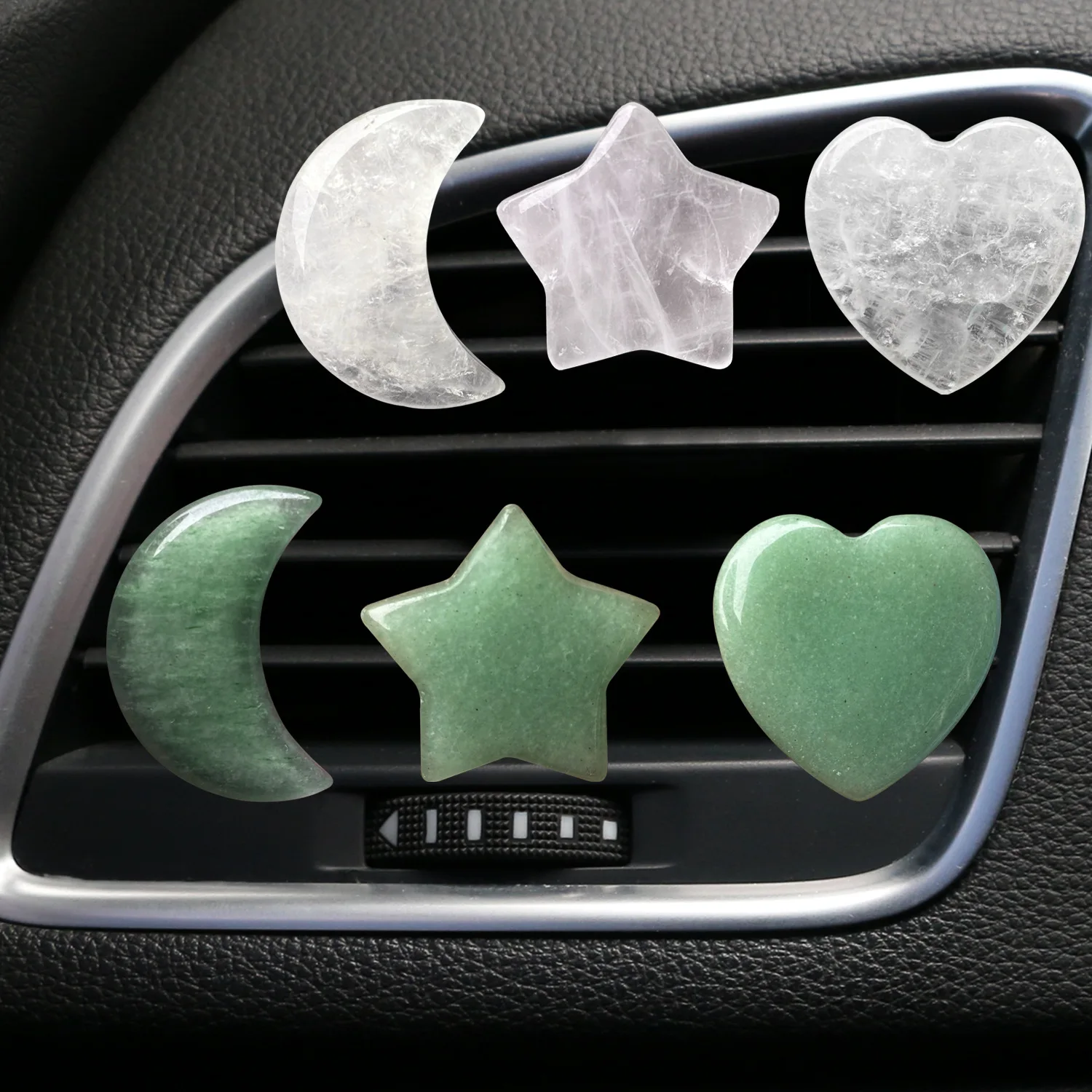 3Pcs/Set Crystal Moon Star Love Car Air Outlet Decoration Clip Auto Interior Air Conditioning Mouth Decor Clip Car Accessories