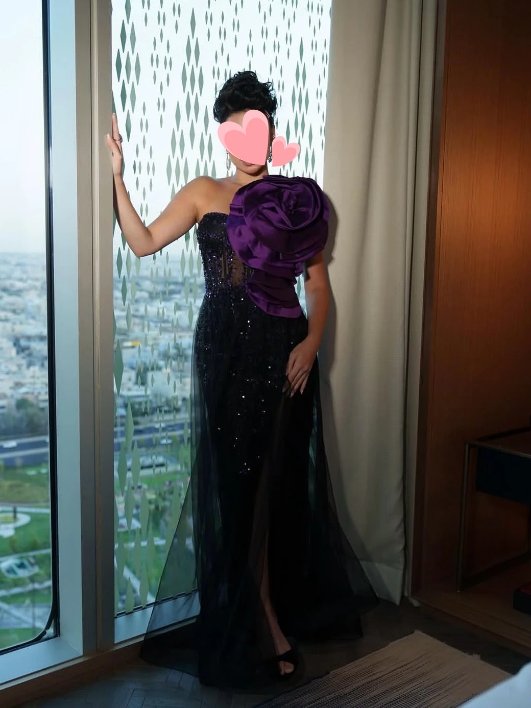 Oisslec فساتين حفلة موسيقية أنيقة خمر مثير الأرجواني الدانتيل زهرة سوداء مخصصة مناسبة رسمية حفلة موسيقية فستان السهرة رداء حفلات #1