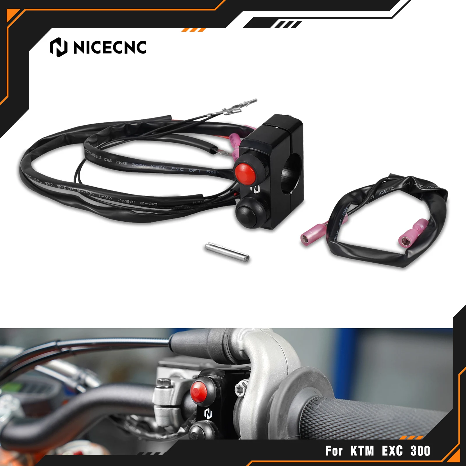 NICECNC For KTM EXC 300 EXC-F 350 XCW 500 2008-2023 For Husqvarna TE300 FE501 Gas Gas EC300 EC250 Start Kill Stop Switch Button