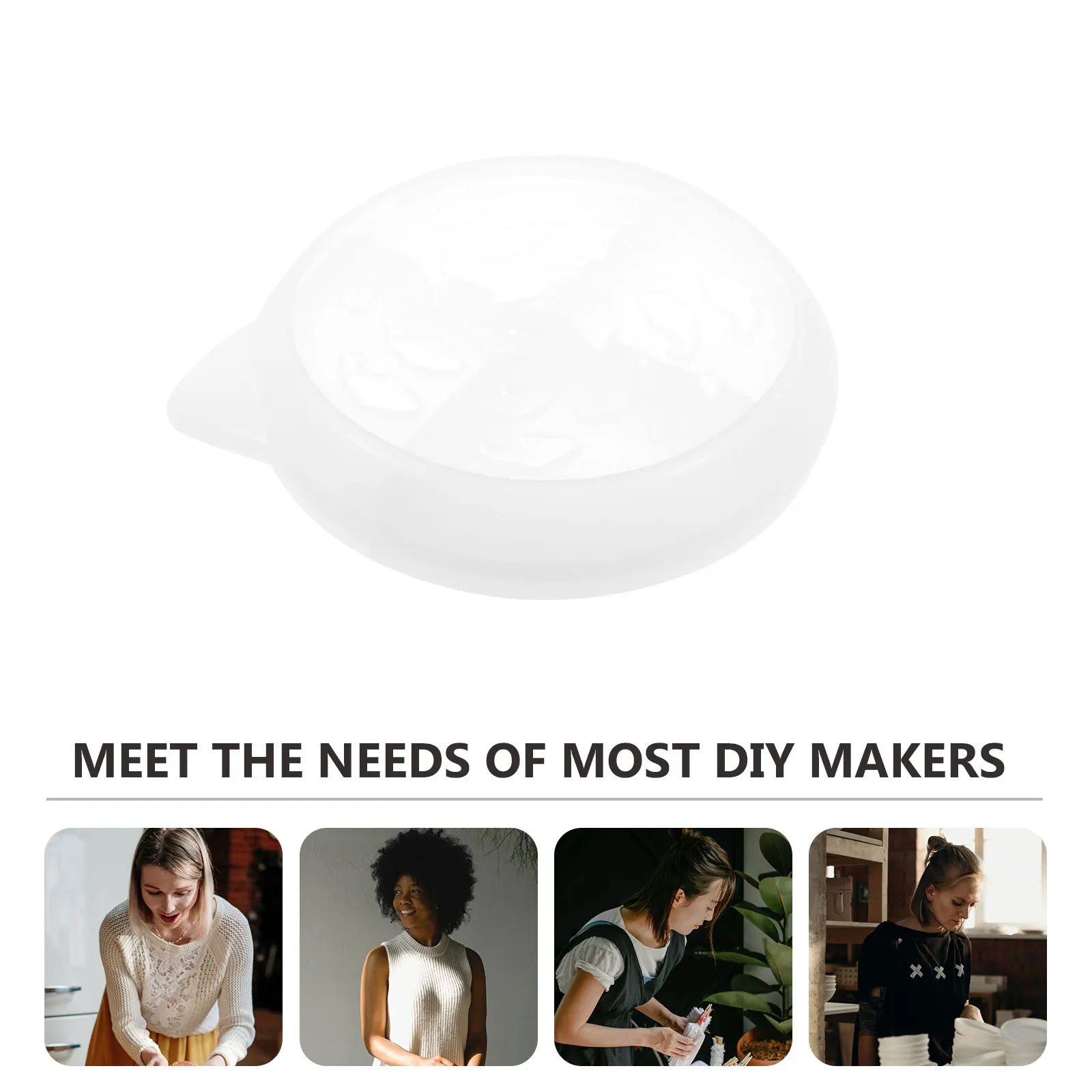 

1pc Pet Bowl Silicone Mold Reusable Flexible Crystal Drip Mold High Transparency Unique Design Creative Colorful Pets Food Dish