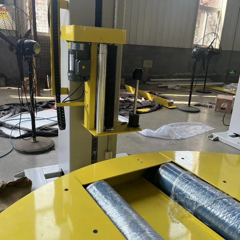 Custom Automatic Pallet Stretch Wrapper 220V Shrink Film Roll Piping Machine for Warehouse Logistics Heavy-Duty Bulk Supply