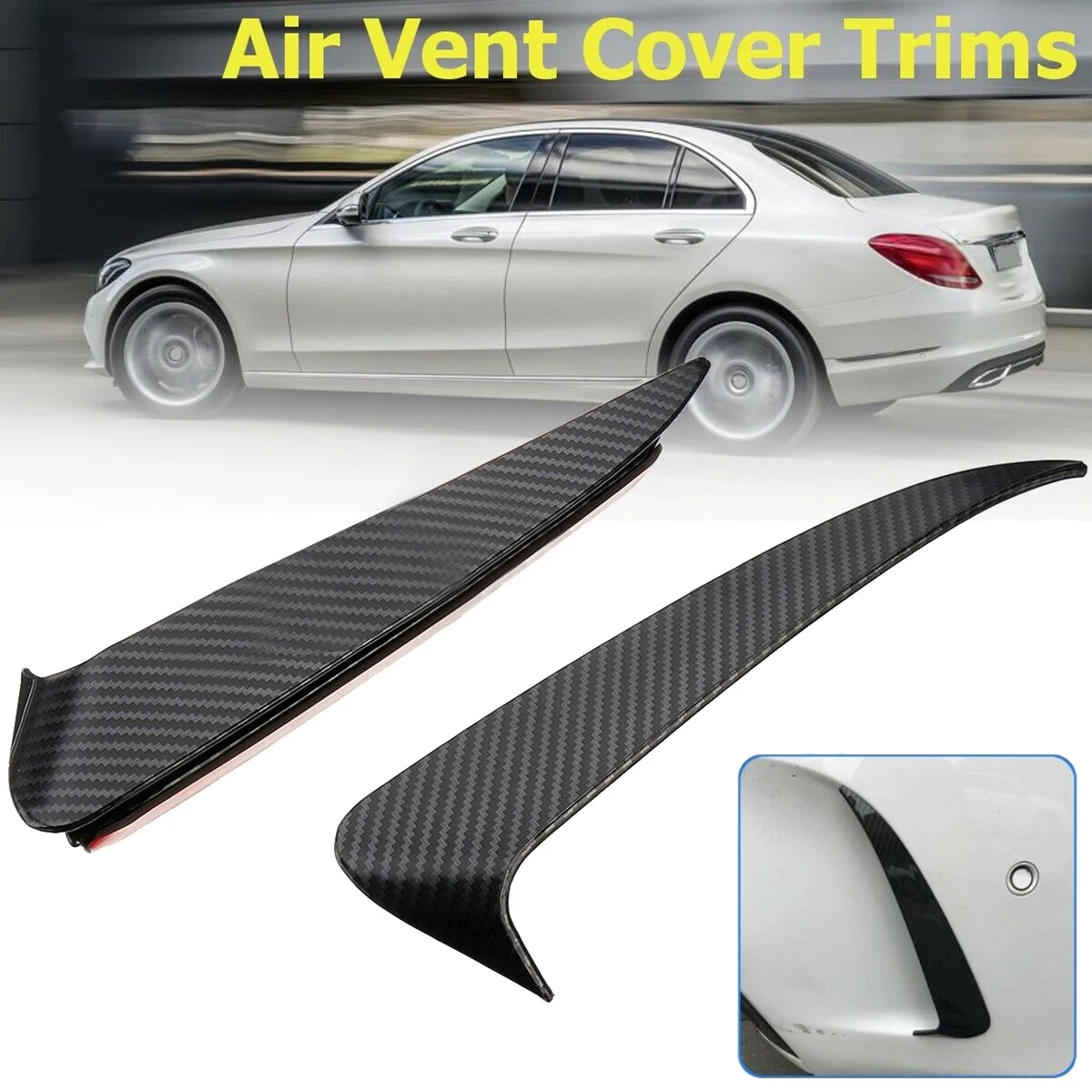 

Задний бампер из углеродного волокна, спойлер, крышка вентиляционного отверстия, боковая крышка Canard для C Class W205 C43 C63 AMG 2014-2019-T61C