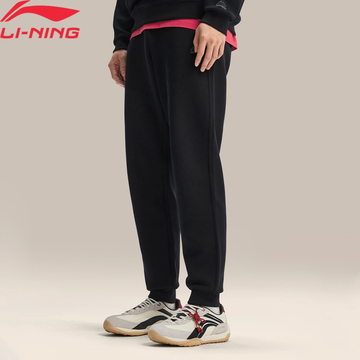 

Мужские спортивные брюки Li-Ning в спортивном стиле LN BASE DRY, 46% хлопок, 42% полиэстер, 12% вискоза, удобные повседневные брюки LiNing AKLW067