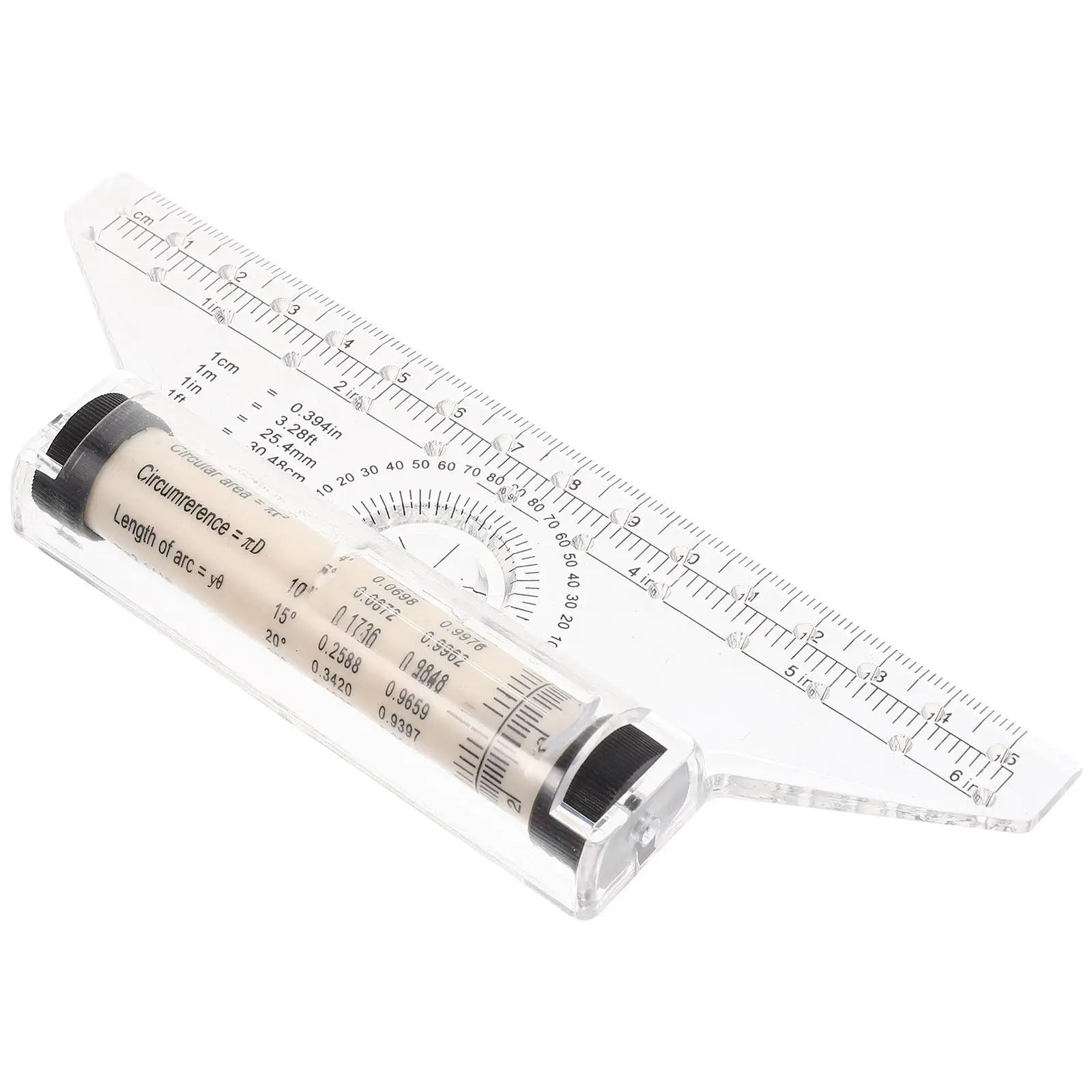 Multifunctional Drawing Roller Ruler Premium Plastic Parallel Ruler for Accurate Angle Measurement and Vertical Lines Portable