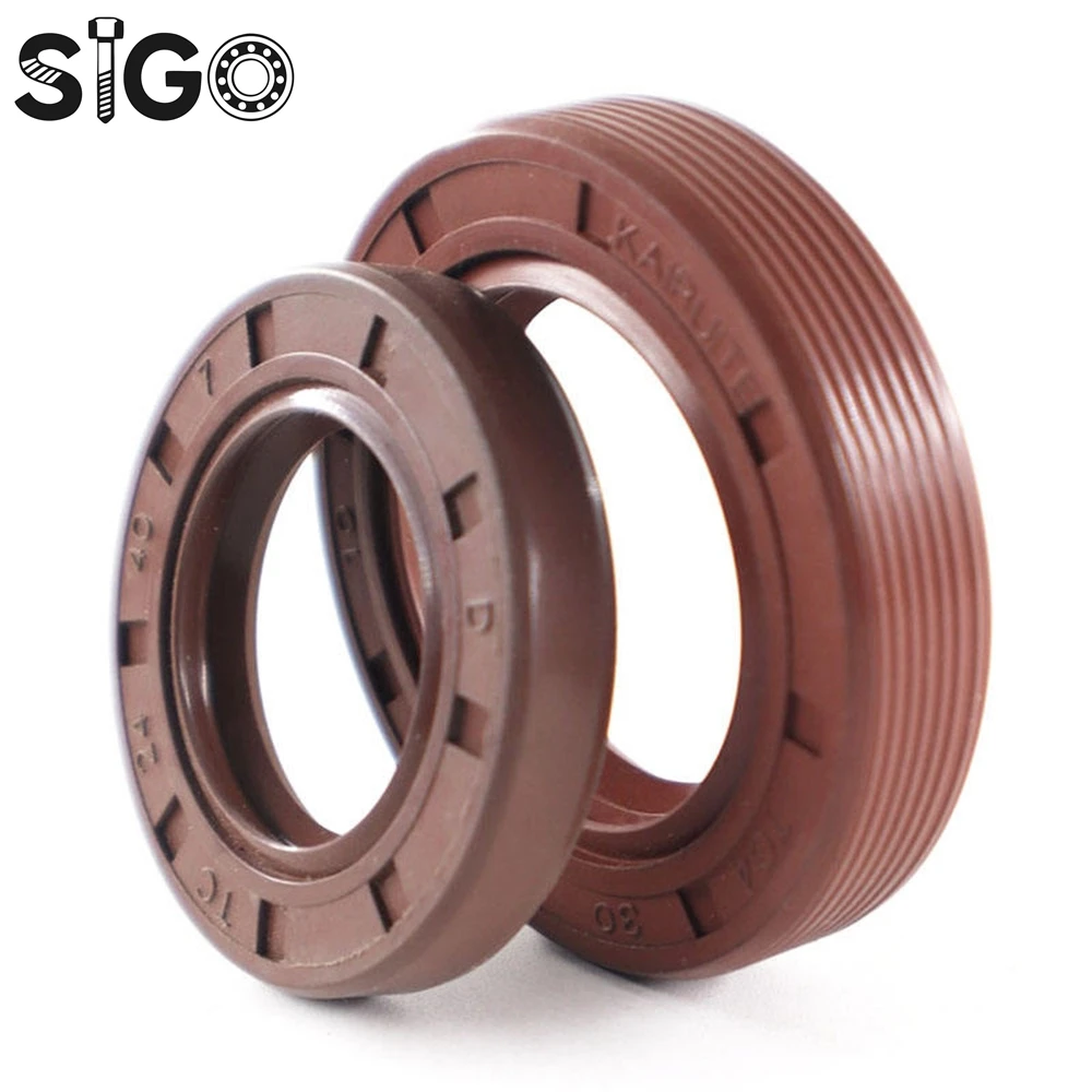 16*28*7 16x28x7 16*35*6/7/10 16x35x6/7/10 Brown Fluoro FKM Fluorine Rubber Spring 2 Lip TC Gasket Radial Shaft Skeleton Oil Seal