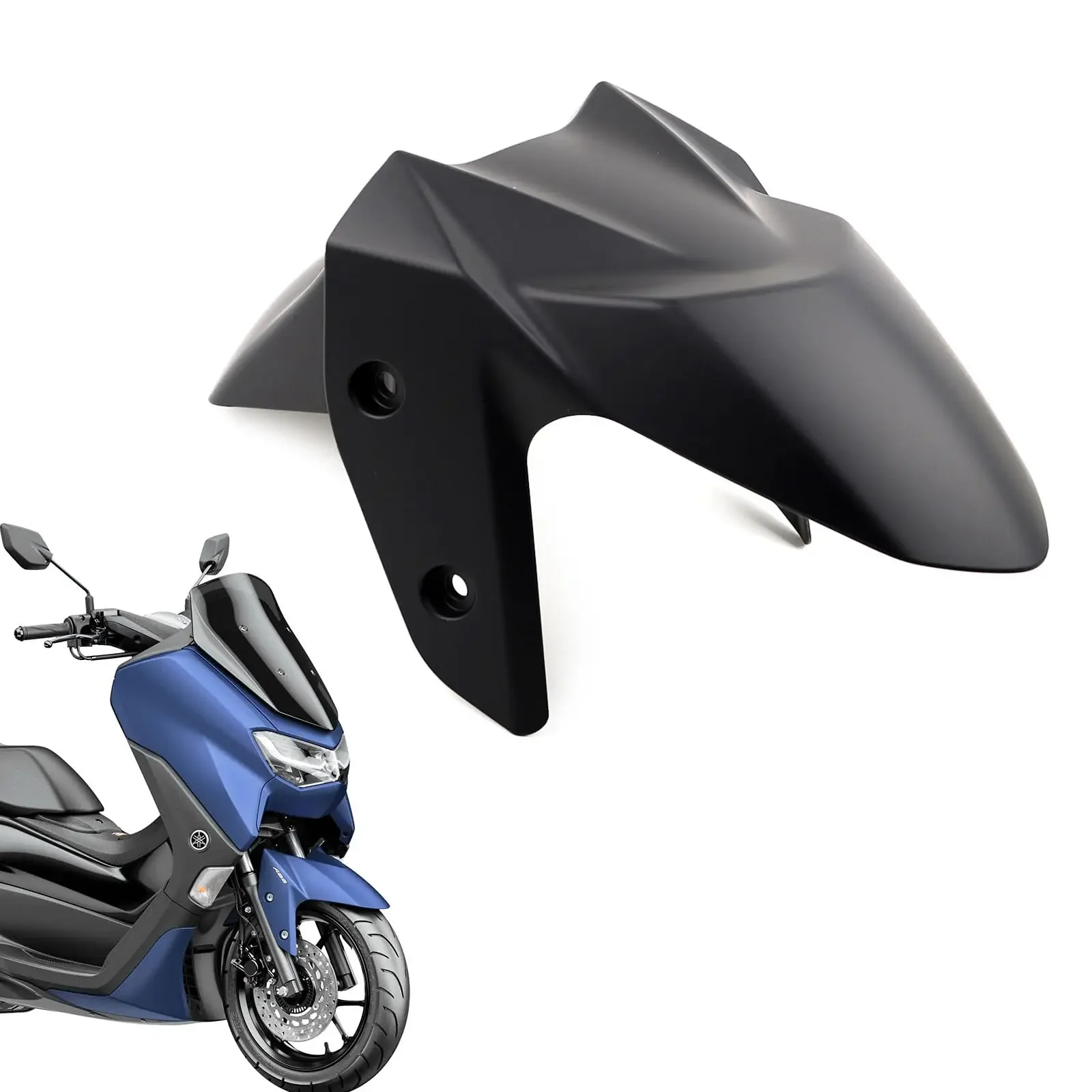 Motorcycle Front Fender in ABS Material Compatible with Yamaha NMAX 155 ,Matte Black Color