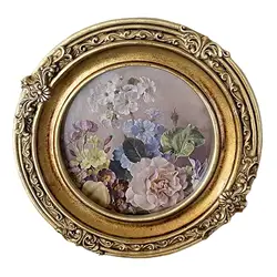 Picture Display Frame Hand Carved Floral Wall Mounted for Hallway Bedroom Party Decor