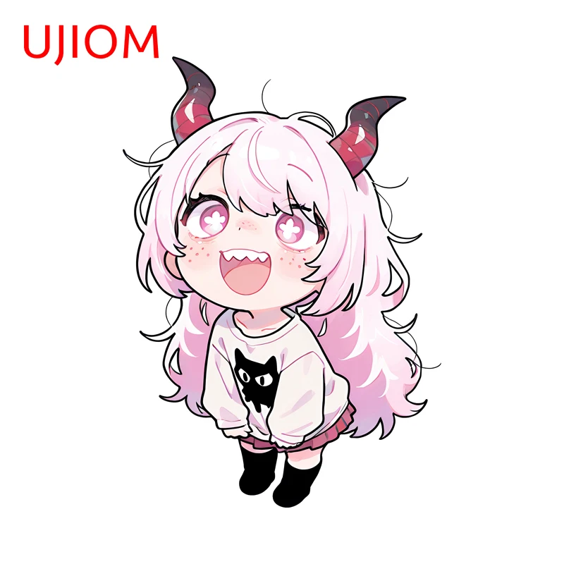 UJIOM Cartoon Attractive Demon Girl Wall Sticker Trendy Interesting Advance Guard Hot Selling Decal Kitchen Cupboard Decor