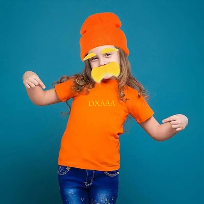 DXAA Cappello accessorio per giochi ruolo in pile con accessorio per costume da barba per bambini adulti