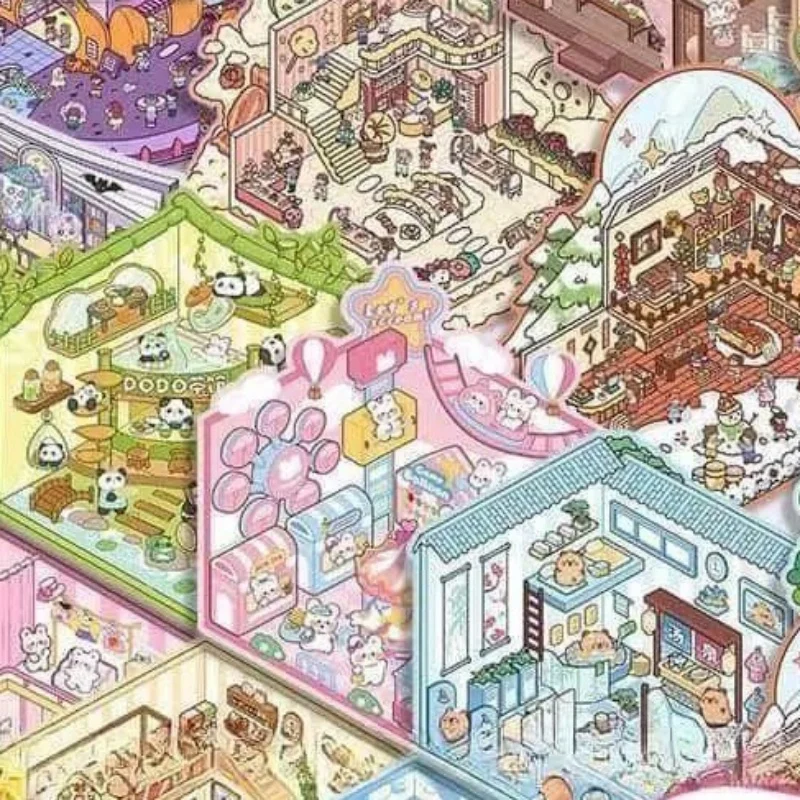 20Pcs 20in1 3D Landschaft Aufkleber Sammlung Buch Album Cartoon Szene DIY Spielzeug Spiel Festival Geburtstag Geschenk für Kind Mädchen kind