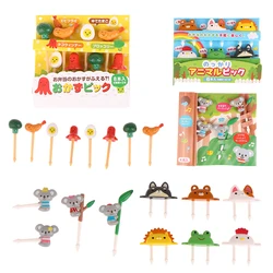 1set Kids Fruit Picks Needle Stick Toothpicks Mini Creative Fruit Cake Dessert Food Forks Lunch Box Decor Bento Accessories