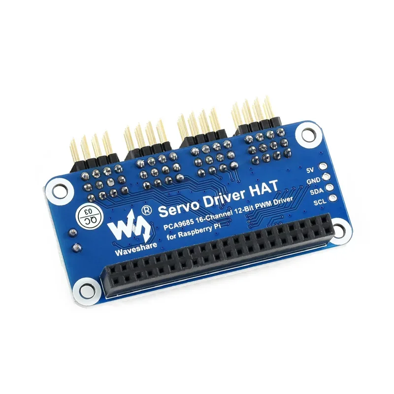 Waveshare Servo Driver HAT (B) for Raspberry Pi - 16-Channel 12-Bit I2C Controller