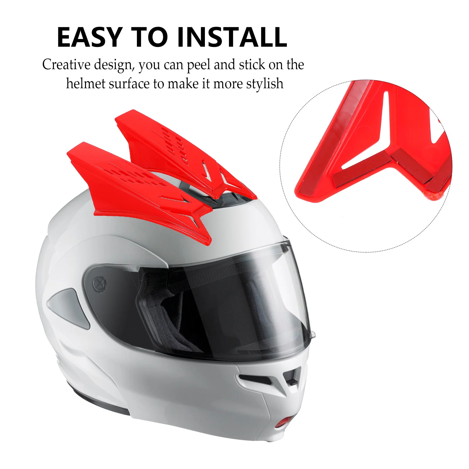 2 قطعة قرون الدراجة النارية قسط آمن عديم الرائحة حجم صغير اللون الحديث الإبداعية قشر عصا ديكور قرون