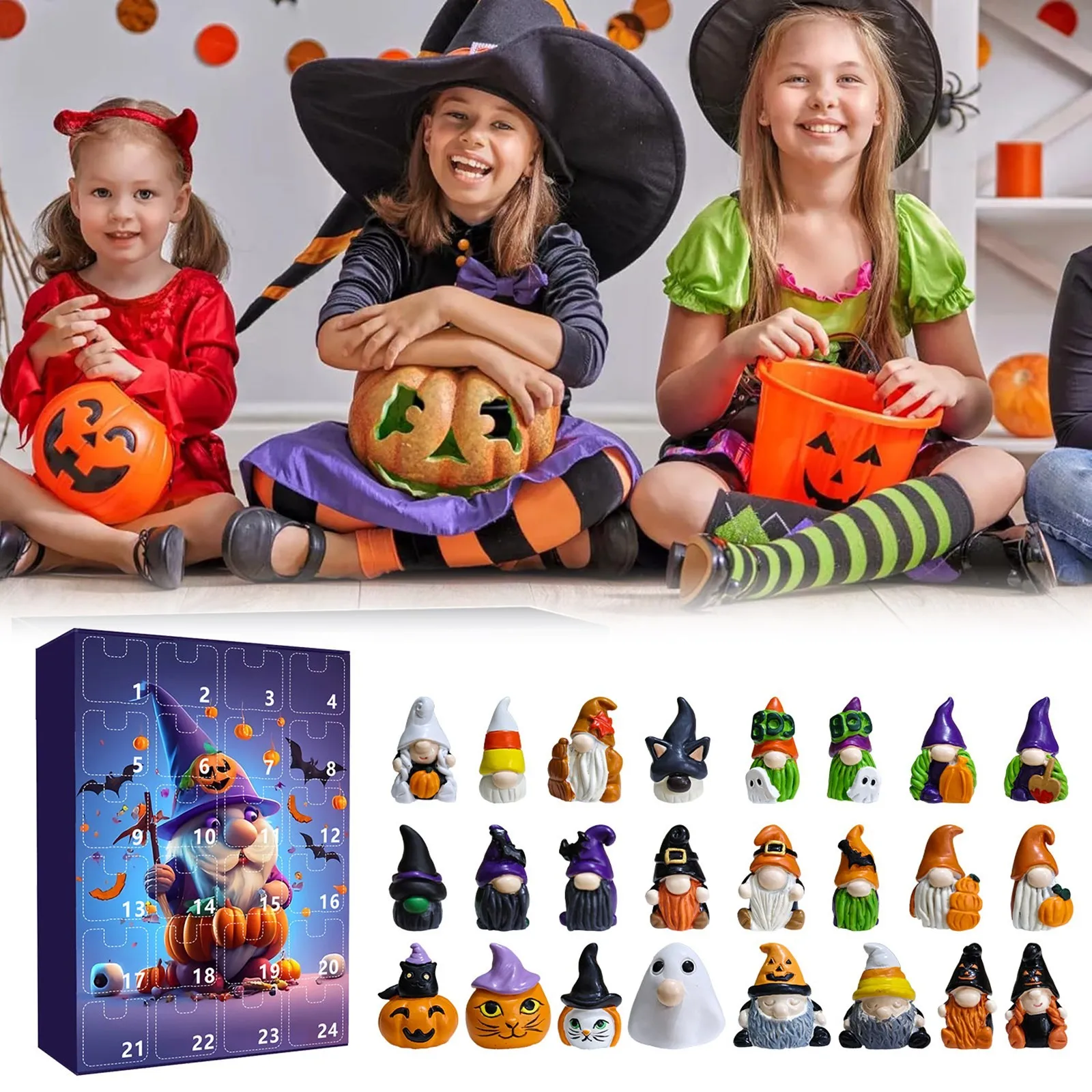 

2024 Halloween Gnome Advent Calendar Halloween Countdown Advent Calendar Christmas 3D Gnome Countdown Calendar M460-g 3979618