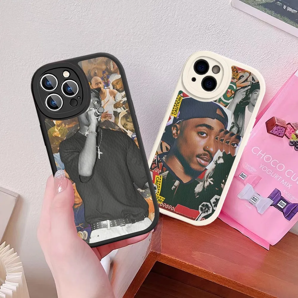 2-2PAC Rocky Rapper Phone Case Hard Leather For IPhone 16 15 14 13 12 Mini 11 14 Pro Max Xs X Xr 7 8 Plus Fundas