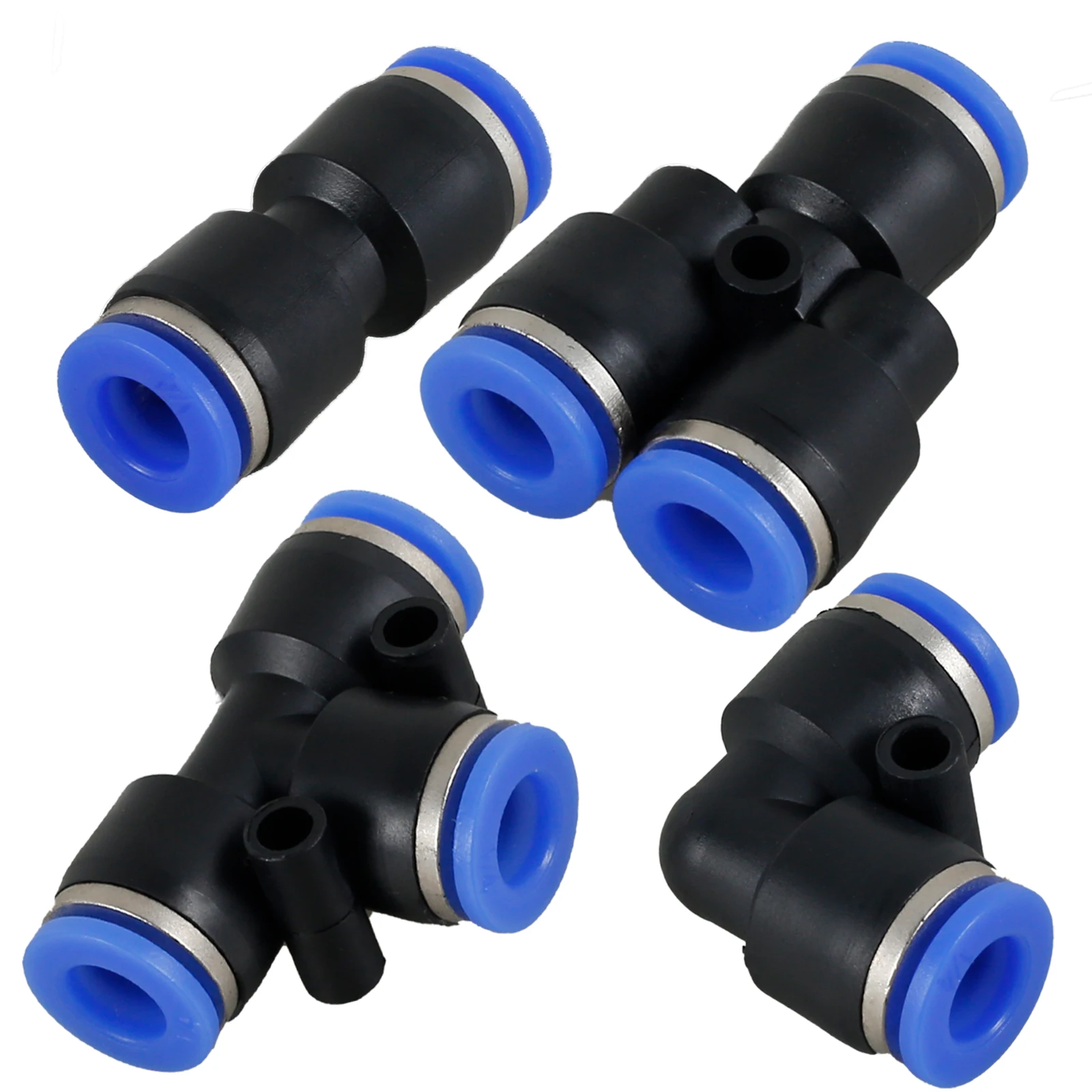 

30Pcs Push to Connect Fitting Set Plastic 1/4in OD Air Hose Fitting Pneumatic Connector Air Line Connect Fitting Assortment Kit