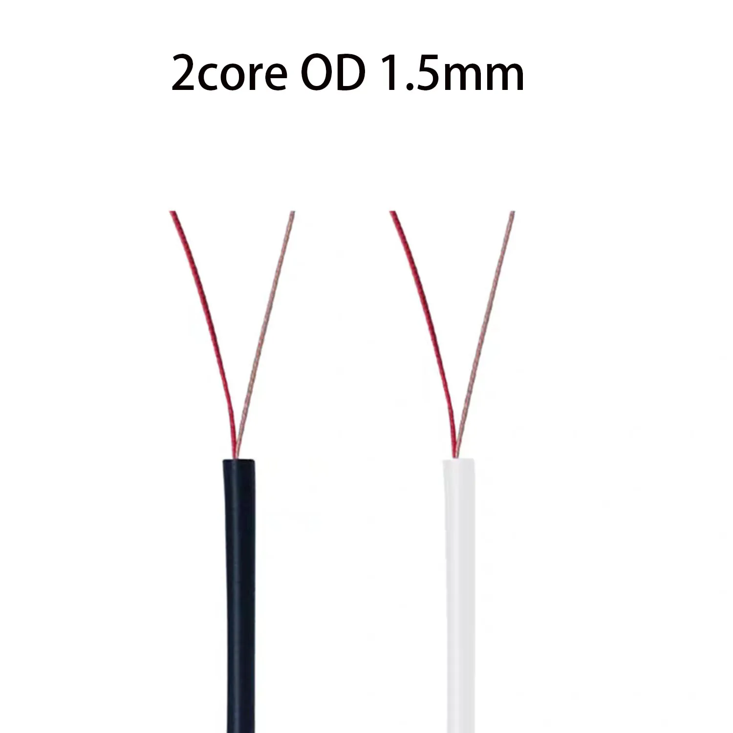 Black/White Soft Paint Wire 2/3/4-Core Air Conditioning Enameled Headphone Wire 1.5mm Enameled Insulated Wire