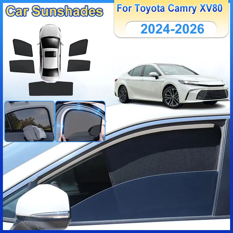 

Magnetic Sunshades For Toyota Camry XV80 Body Kit 2025 Accessories 2024-2026 Window Covers Mesh Visors Sunshield Car Accessories