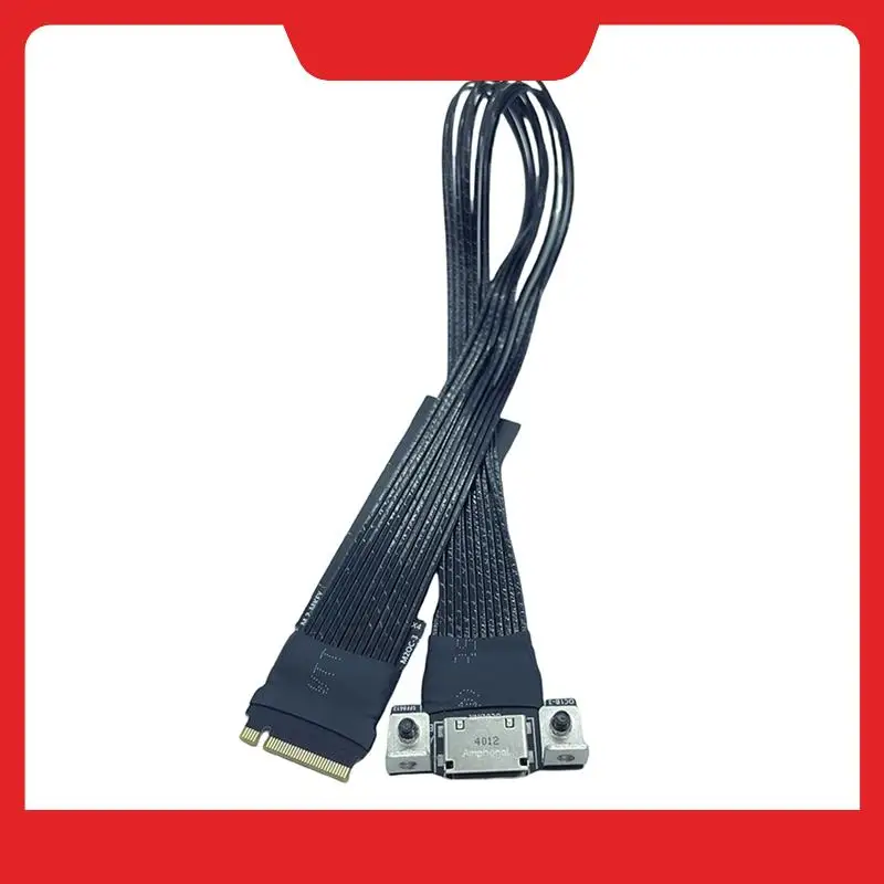 

For M.2 To Oculink 4I Extension Cable Desktop M2 Mkey NVME To SFF8611 Adapter Cord Pcie 4.0 X4 Gen4 Silver Plated