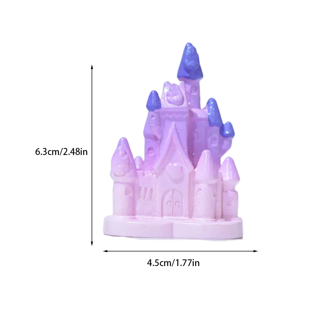 Castle Decoration Pink Fantasy Fairy Tale Resin Crafts Ornament Landscape Gardening Miniature Model Accessories Clouds