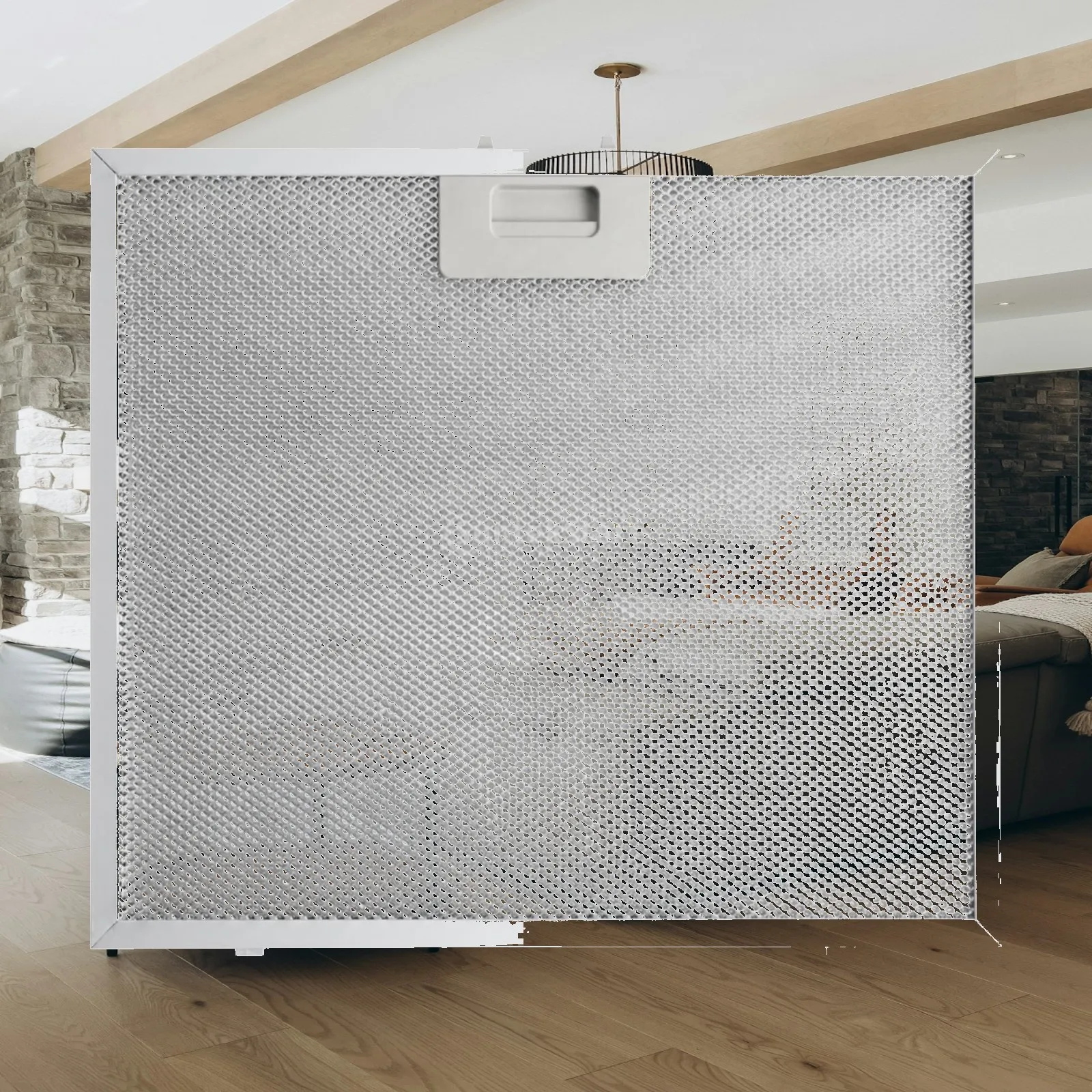 Range Hood Grease Filter Easy to Install Range Hood Filter Replacement Washable Rectangular for Cooking