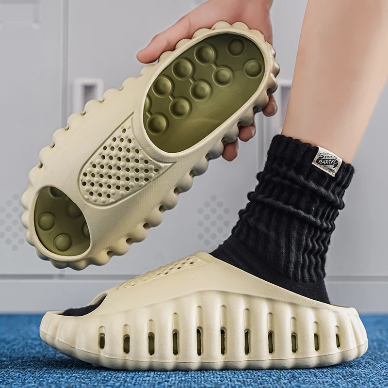 

New Beach Men Casual Shoes Men's Massage Slippers Spring Summer Indoor Outdoor Sandals Comfortable Slides Male Home Slippers