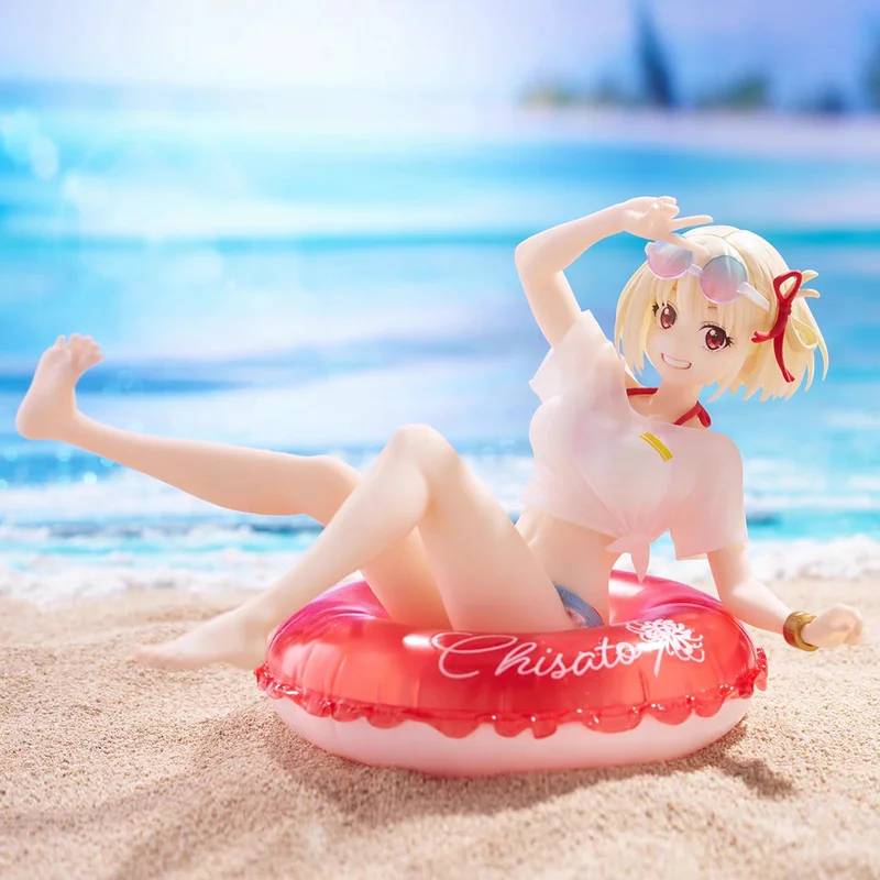 

Lycoris Recoil Swim Ring Swimsuit Hawaii Prize Action Figure Room Desktop Decoraction Anime Merch Toy Model Festival Gift