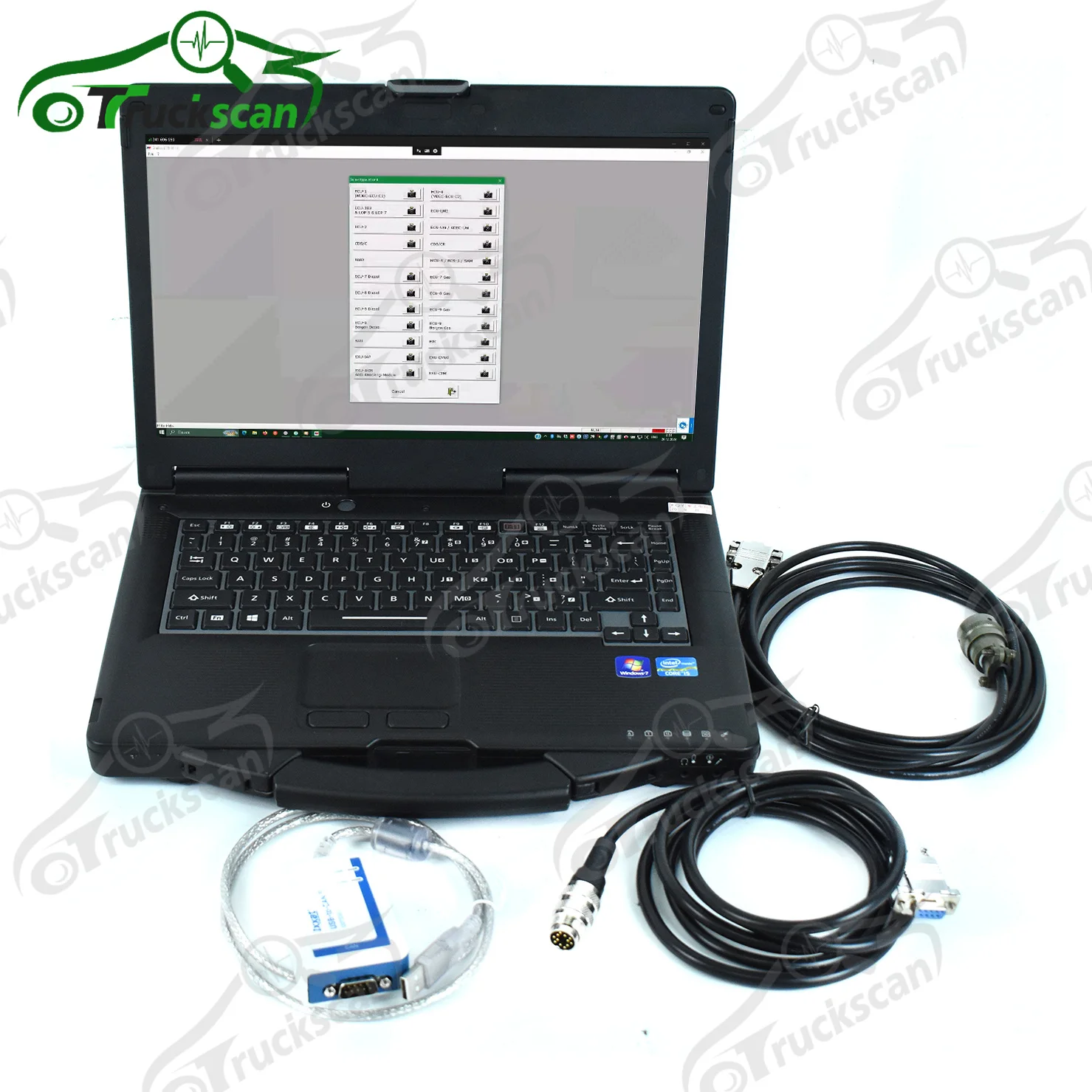 New Truck Diagnostic tool For MTU DiaSys Diagnostic tool USB to CAN COMPACT IXXAT Diesel engine MDEC ADEC Cable +CF53 laptop - view 2