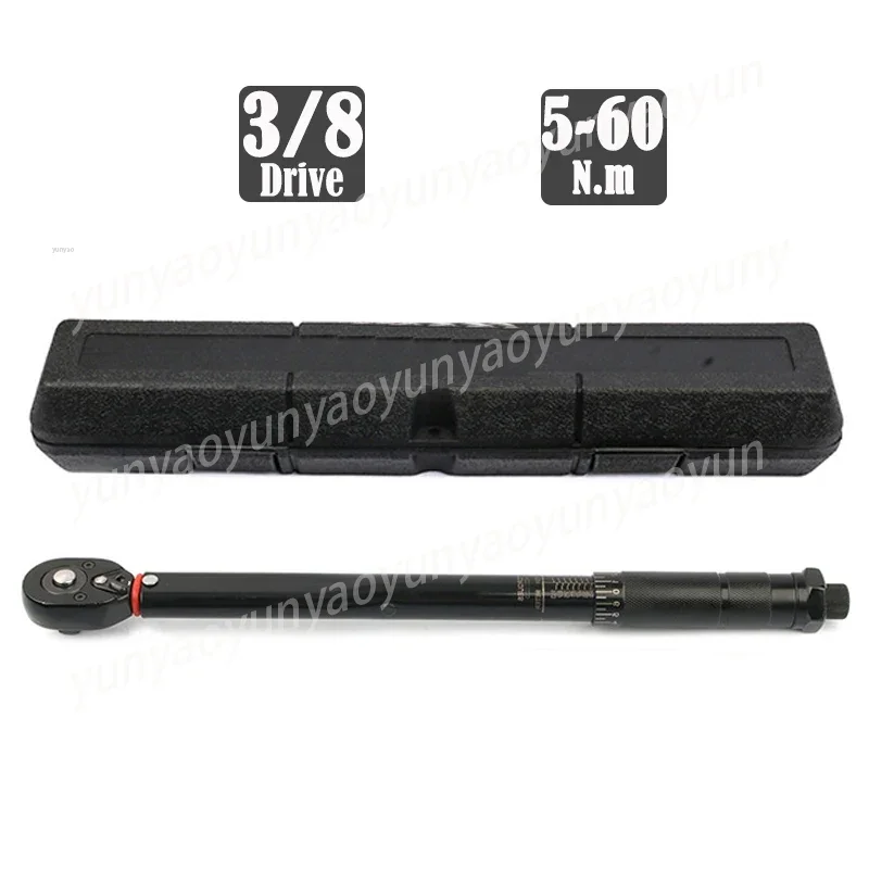 5-210N.m Torque Wrench 1/2'' 3/8'' 1/4'' Square Drive Ratchet Hand Tool for Car and Bicycle