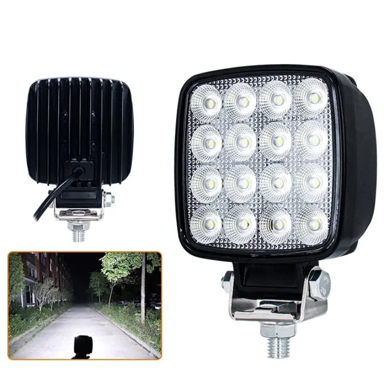 4 inch LED Flood Light Excavator Squar Forklift Tractor Heavy Duty Blub Offroad 12V 24V 6240LM Agricultural vehicles 1