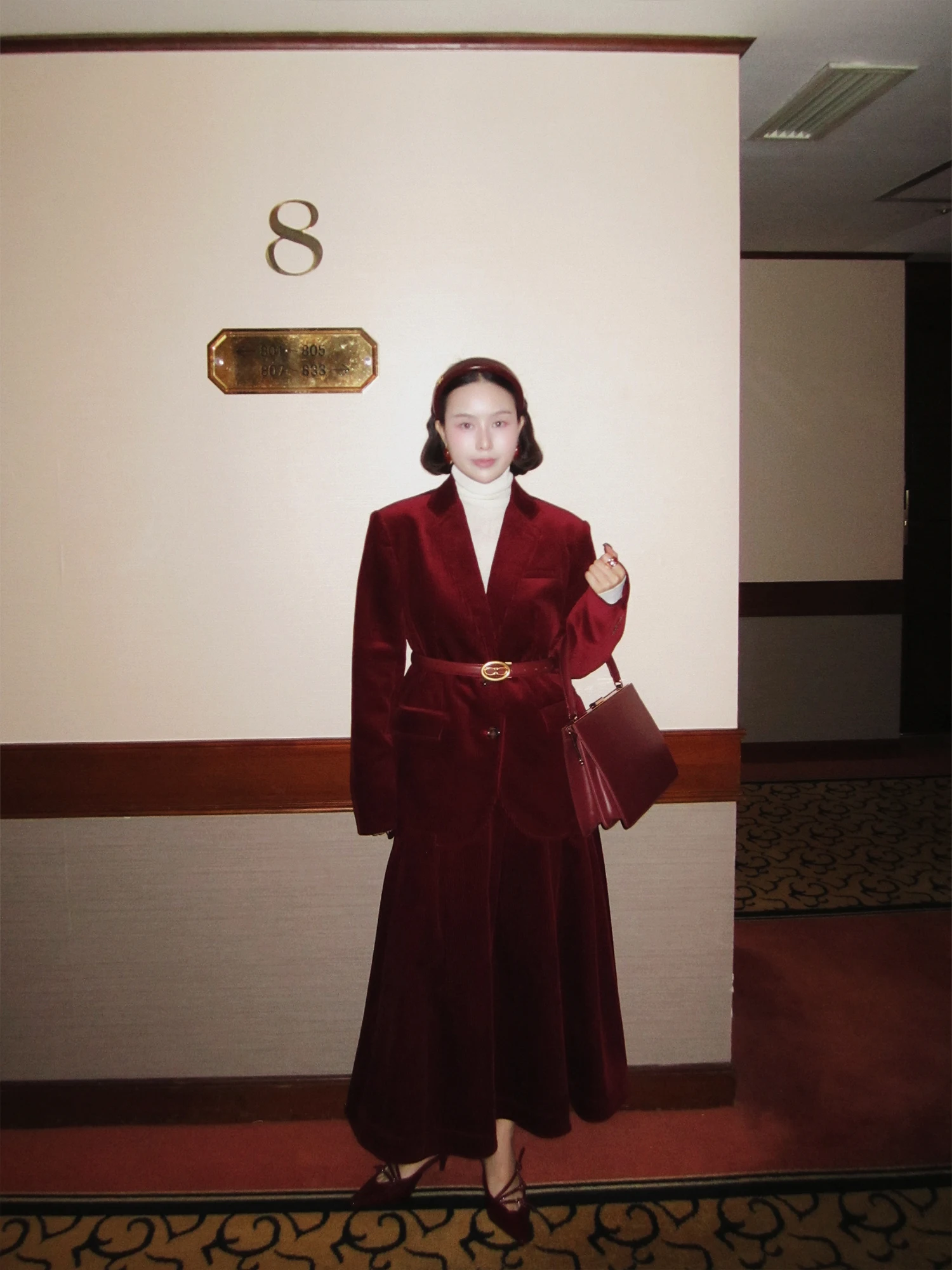 

Вельветовый костюм Miss Zhu, осень-зима 2022, новинка, женская верхняя одежда из двух предметов, модная французская одежда, длинный све, хлопок