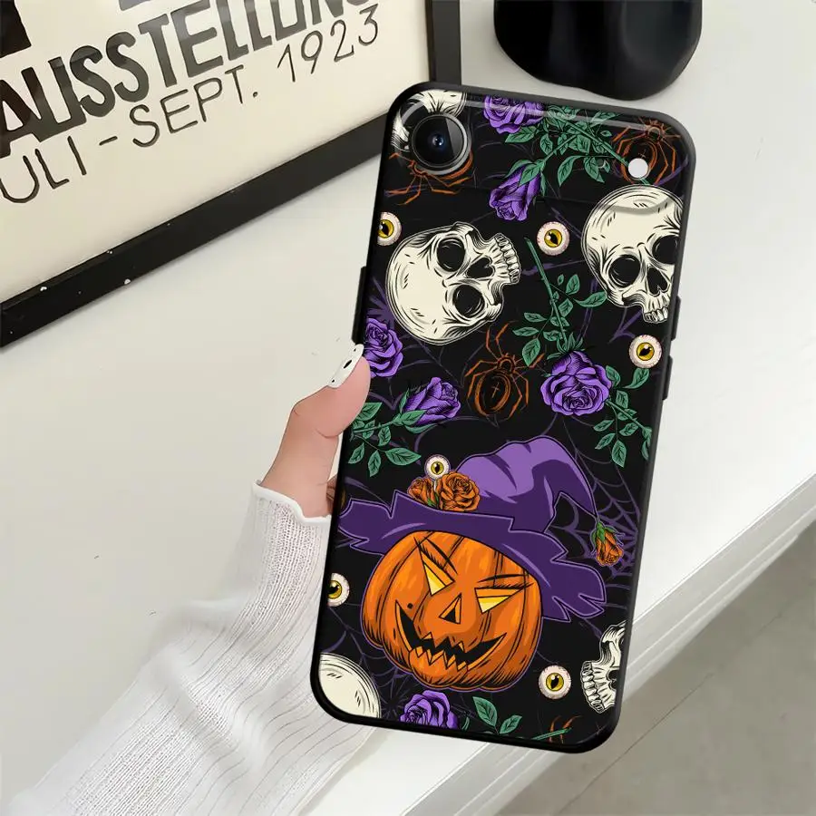 حافظة لهاتف آيفون 7 8 12 14 X XS XR 17Air 11 SE 17 16 Pro Max 13 Mini 15 Plus غطاء هاتف خلفي ناعم Monster Halloween Ghosts Cool