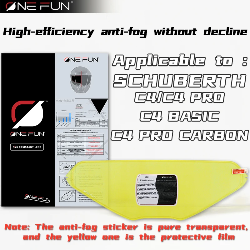 Anti Fog Visor for SCHUBERTH C4/C4 PRO CARBON C4 BASIC C5 E2 S3 Visor Helmet Pin Anti Fog Lock Accessories Anti Fog Lens Film