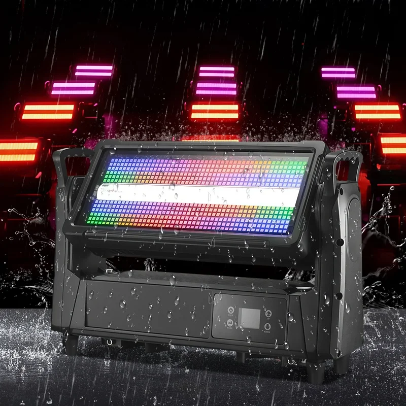 *IP65 Waterproof RGB LED Stage Light with Shaking Head Flash DMX512 Controlled for Outdoor DJ Concerts Discotheques and Bars