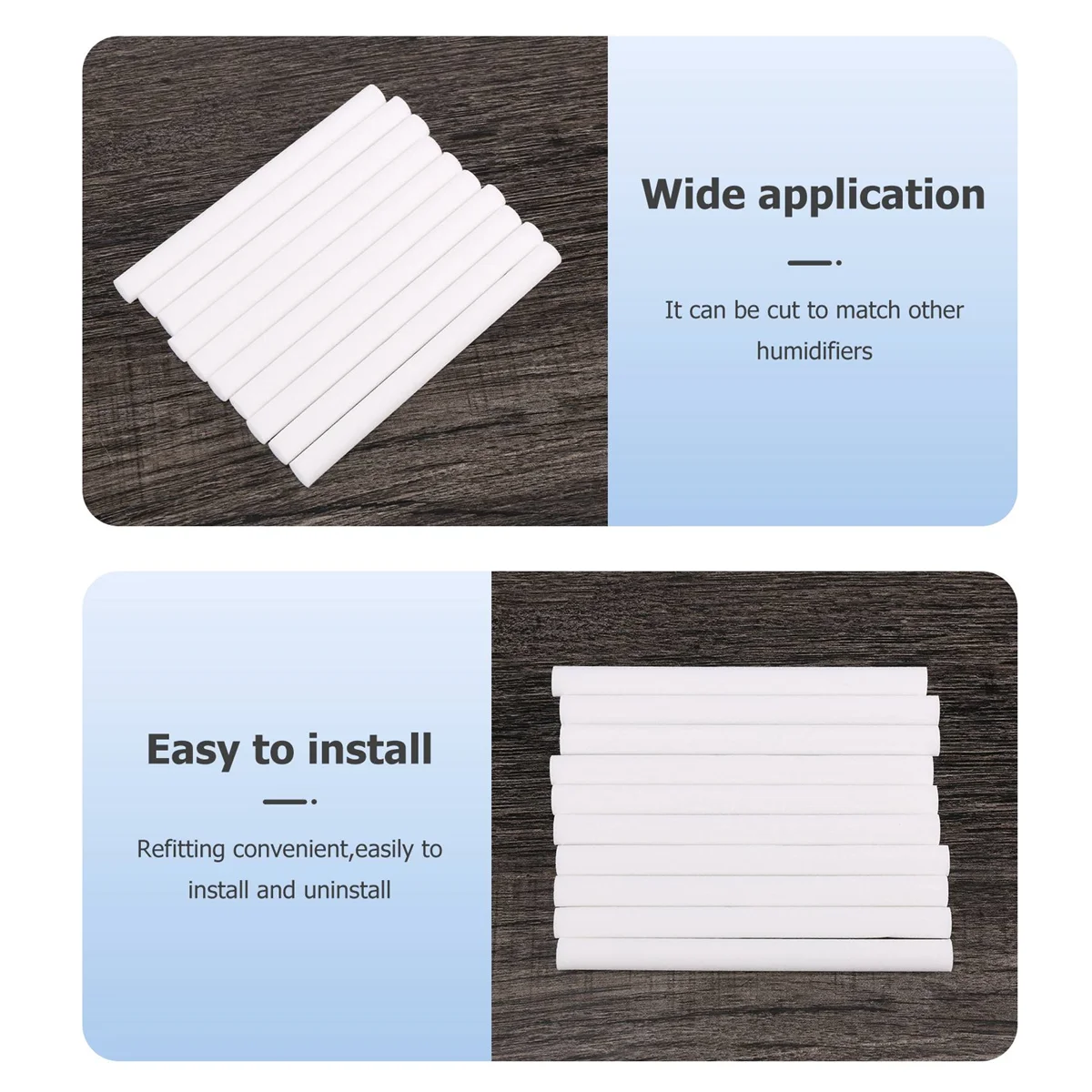 Hisopos de algodón para humidificador, varilla de repuesto para humidificador, elementos de repuesto de filtro de Mini humidificador USB Personal portátil, 10 Uds.