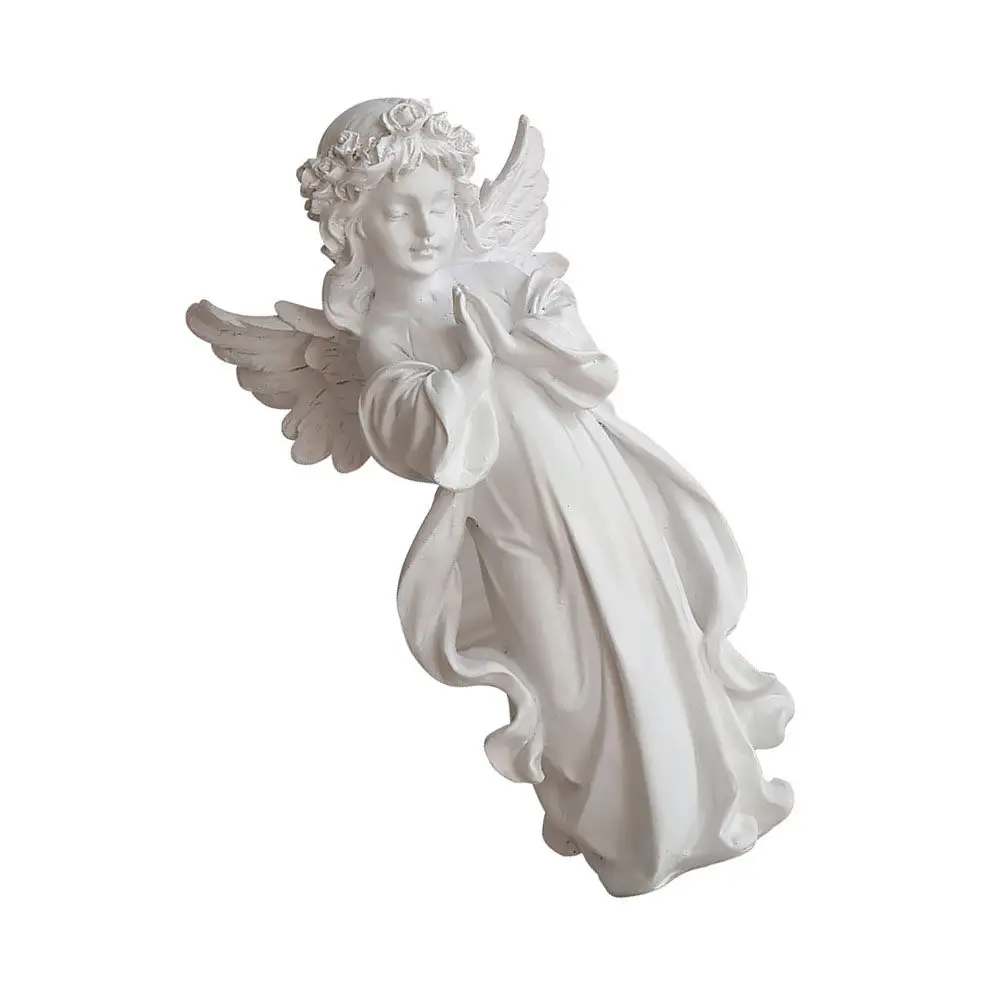1Pcs Premium Synthetic Resin Prayer Angel Ornament for Home Garden Desk Decoration Adorable Lovely Stable Decorative Angel
