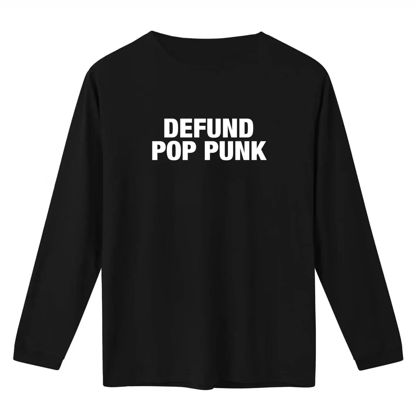 Defund Pop Punk T-Shirt Summer Casual Cotton Tee Oversized Streetwear Tops Vintage Graphic Print Loose Fit Short Sleeve