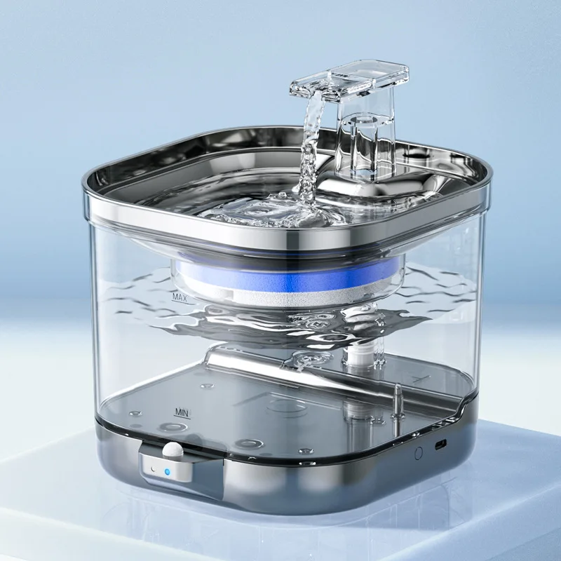 

Подходит для диспенсера для воды для домашних животных из нержавеющей стали 304, диспенсера для воды для кошек, кошек и собак может пить воду без подключения,