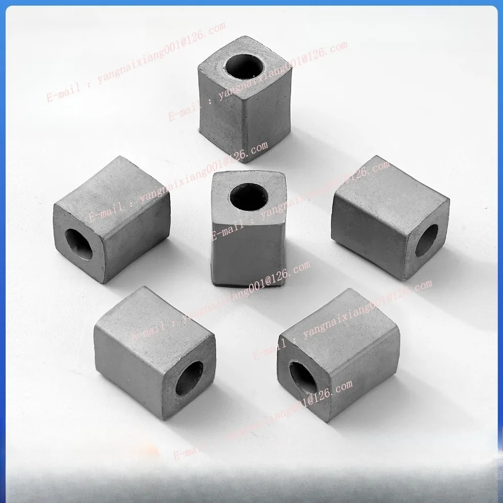 10pcs EDM Ceramics Conductive Block 12*12*12/12*12*15* 6mm， 14*14*14/16*16*16 Inner Hole 8mm for CNC Wire Cut Machine