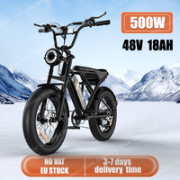 E Bike 500W Powerful Motor 48V18AH Lithium Battery Electric Bicycle Snow Beach 20*4.0 Inch Fat Tire Adult Mountain Electric Bike