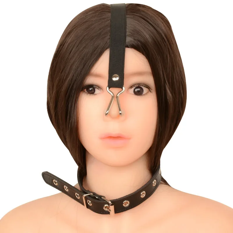 Bdsm ตะขอจมูก Slave Bondage บทบาทเล่นของเล่นหนังคลิปจมูกหัว Bondage Collar Restraints เพศเร้าอารมณ์อุปกรณ์เสริม