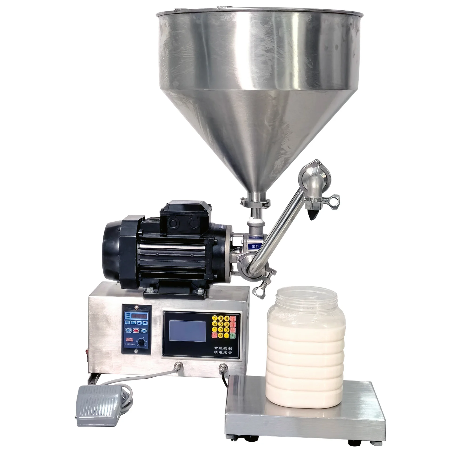 

Multifunctional Small Filling Machine Ideal for Sesame Paste Honey and More with Weighing Packing