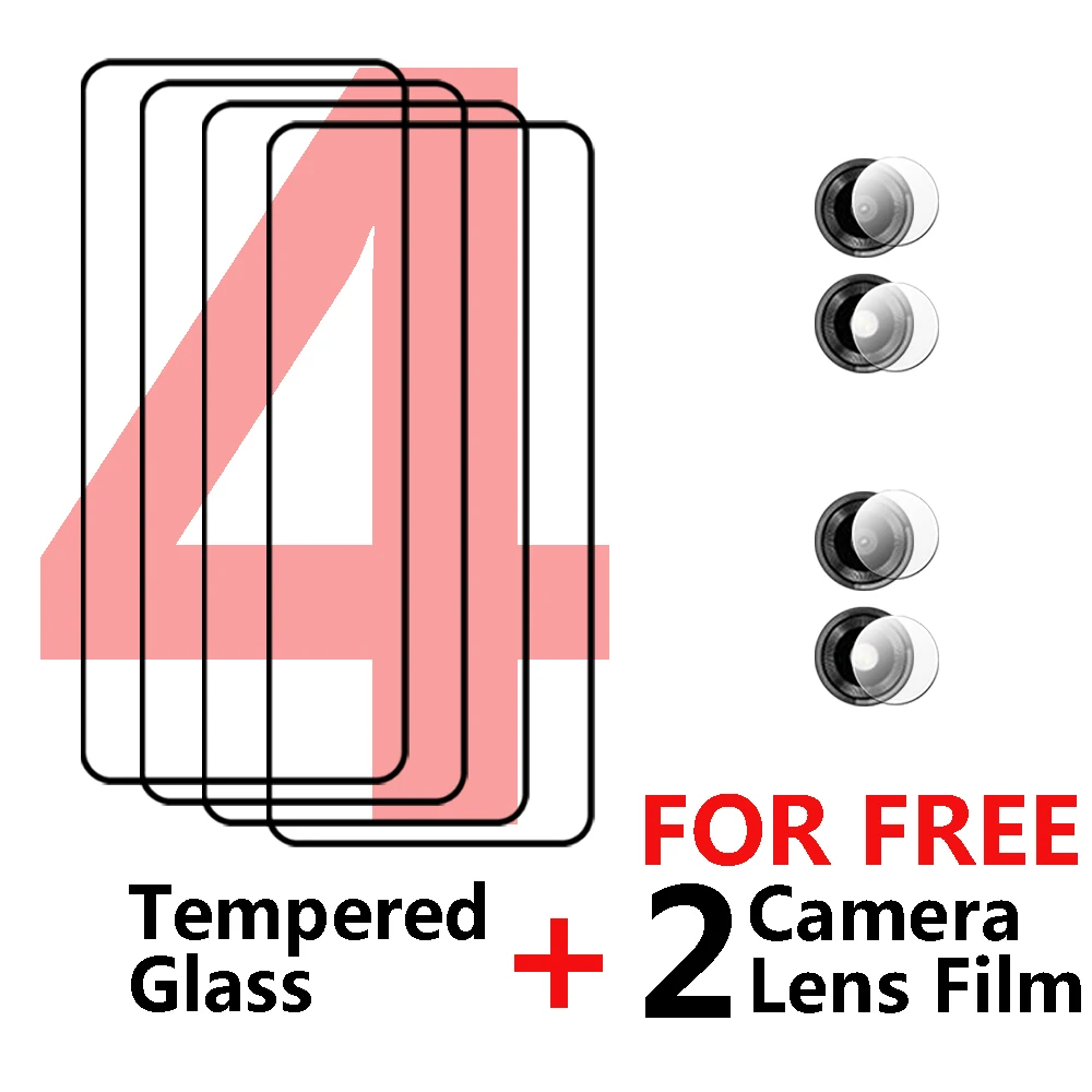 Film For Motorola Moto G34 Tempered Glass Anti-Scratch Screen Protector Glass For MOTO G34 Free Soft Fiber Lens film