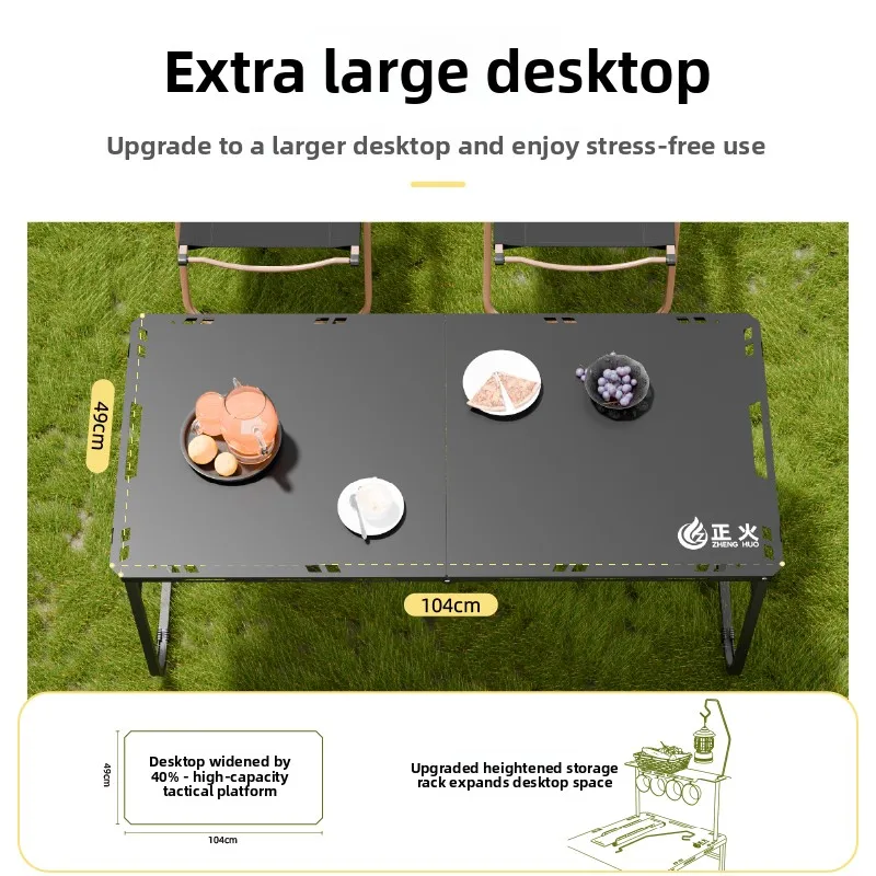 Portable Foldable IGT Tactical Camping Table Set Multifunctional Outdoor Picnic Table Chairs Complete Camping Kit