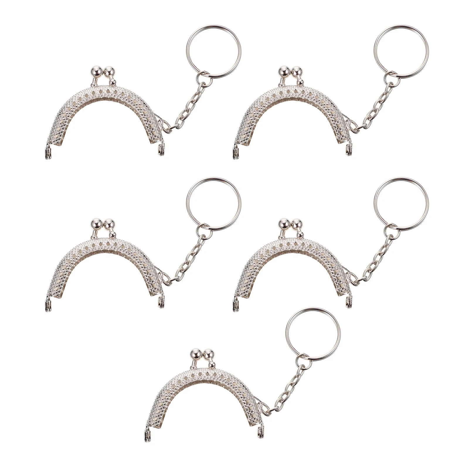 

5Pcs Good Quality Iron Semicircle Clutch Bag Clasp Retro Purse Frame Handbag Lock with Sewing Holes for DIY Bag Accessories