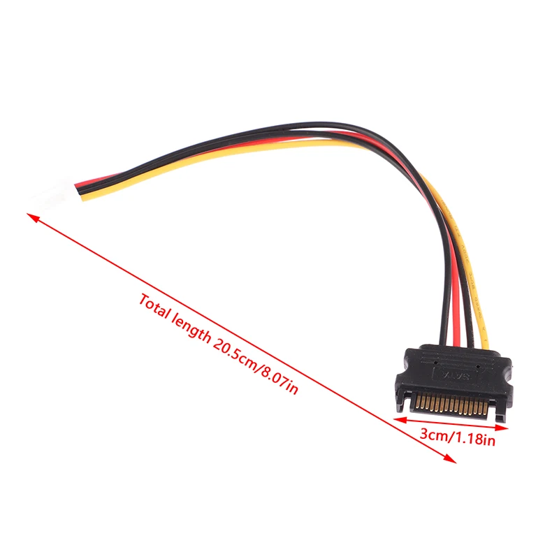 SATA Adapter PC Computer Molex IDE 4 Pin Male to SATA Male Adapter Power Cable Cord 20cm