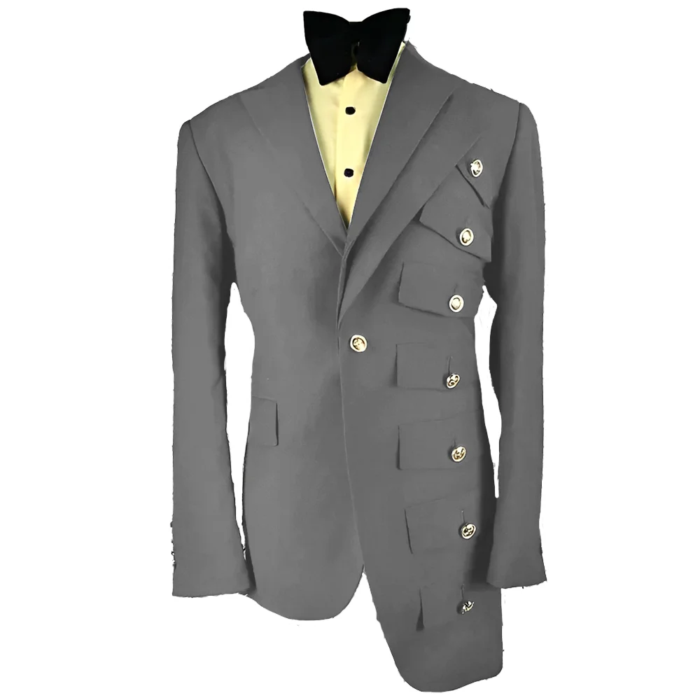 Ternos e blazers masculinos assimetria única preto casamento noivo fino ajuste blazer smoking terno masculino traje de baile homme jaqueta