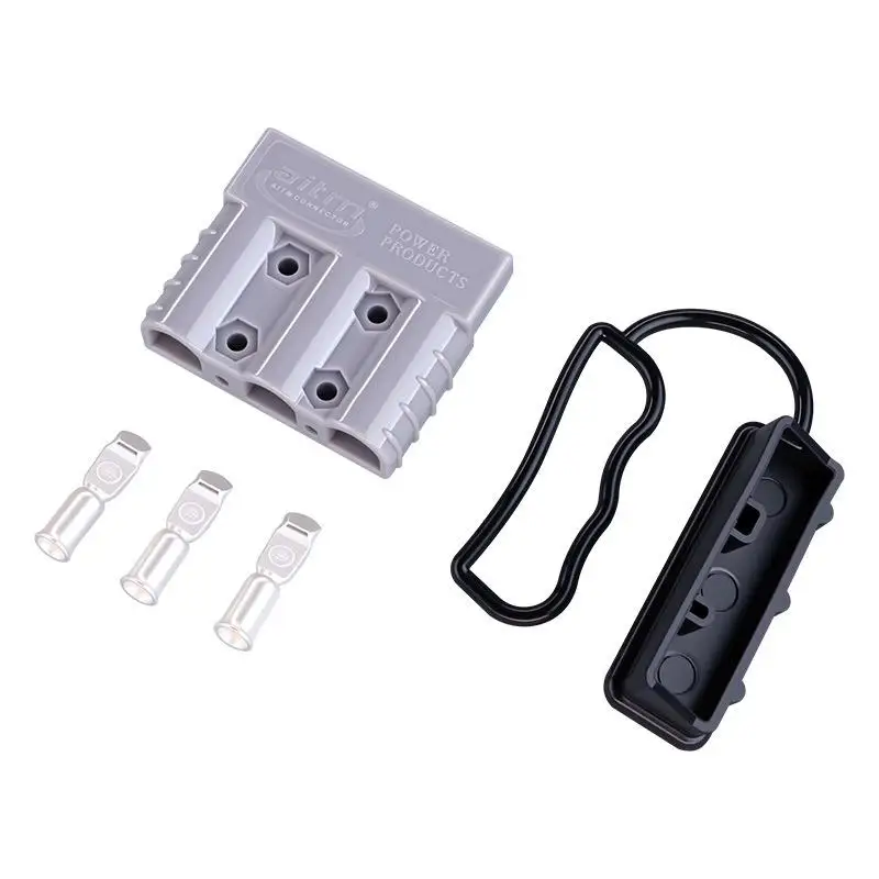 ~50A 3 Pole Battery Quick Connector IP65 Dustproof Cover High Current Plug For Electric Vehicle Forklift Lithium Battery Wiring